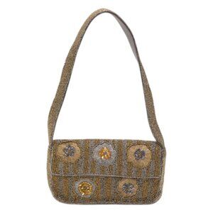 AMERICA & BEYOND Beaded Shoulder Bag With Floral Details